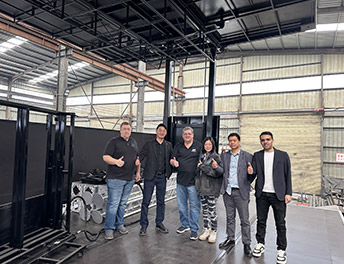 American Clients Impressed by Quality Production and Service During their 2ndVisit to Sinoswan Factory for ST80 and SL50 Mobile Stage Trailers set up training