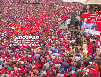 SINOSWAN stage roadshow semi trailer serve for the 2017 Kenya president election