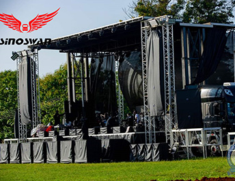 South Africa clients visiting for Concerts mobile stage ST130PRO