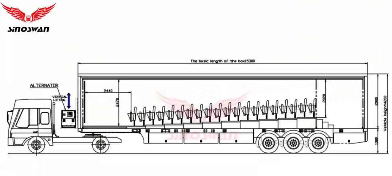 Built on a heavy-duty 2-axle semi-trailer chassis, the SR150Pro Max ensures excellent stability and safe long-distance transport.