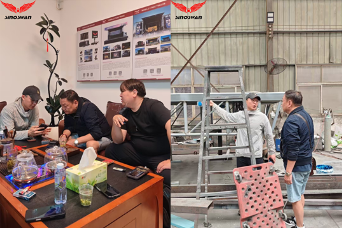 The Mongolian client's visit and subsequent product showcase reinforce SINOSWAN's position as a trusted global provider of mobile event solutions.