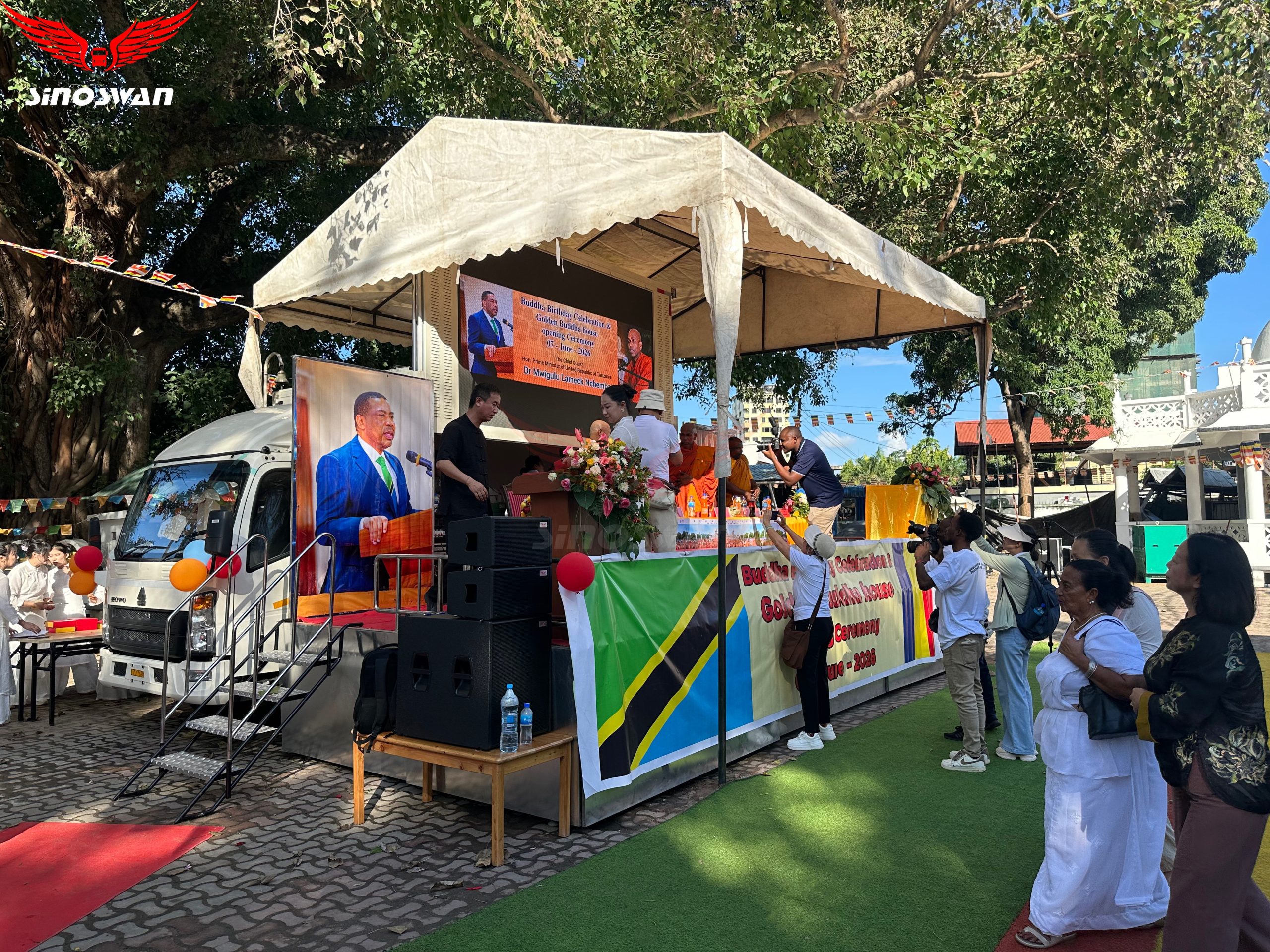 Tanzania – SR40 Roadshow Truck – Supporting the Prime Minister at Buddha Birthday Celebration and Golden Buddha House Ceremony